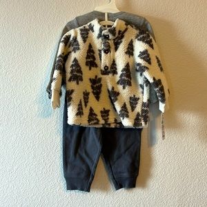 Sherpa sweater and thermal set